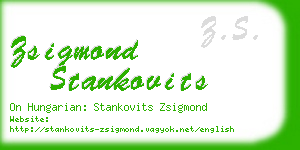 zsigmond stankovits business card